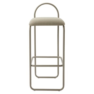 Barhocker Angui Large textil beige / H 75 cm - Recycling-Polyesterstoff - AYTM beige en textil