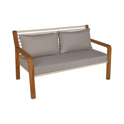 Gartensofa 2-Sitzer Somerset textil holz grau / L 142 cm - Fermob grau en textil