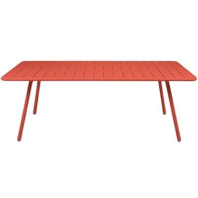 Luxembourg rechteckiger Tisch / rechteckig - für 8 Personen - L 207 cm - Fermob rot en metall
