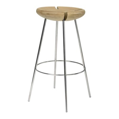 Barhocker Tribo metall holz natur H 76 cm - Objekto holz natur en metall