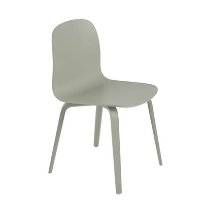 Visu Stuhl / Holzbeine - Muuto grün en holz