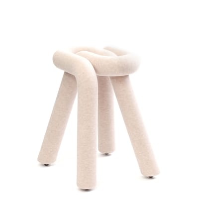Bold Hocker / Gepolstert - Moustache beige en textil
