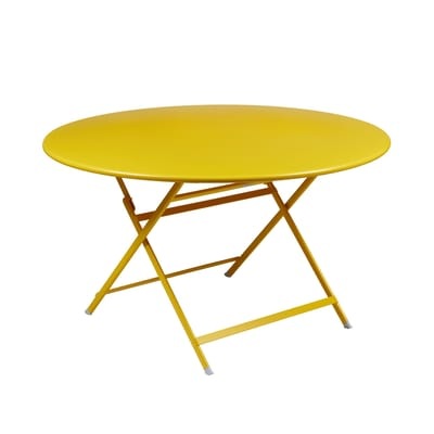 Klapptisch Caractère metall gelb / Ø 128 cm - 7 Personen - Fermob en