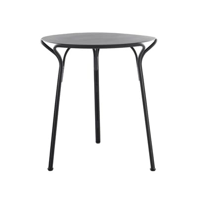 HiRay Runder Tisch / Metall - Ø 60 cm - Kartell schwarz en metall