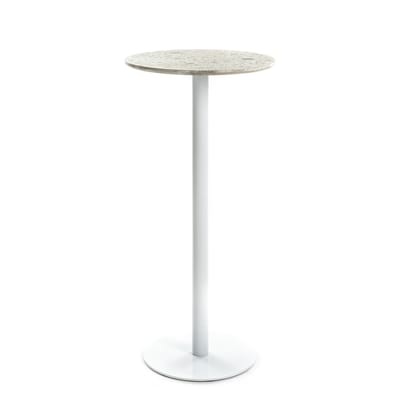 Terrazzo Stehtisch / Ø 50 cm - XL Boom weiß en stein