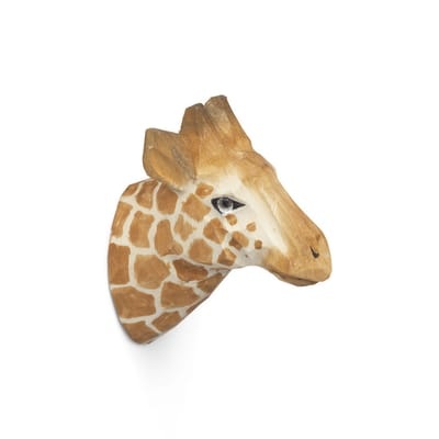Animal Wandhaken / Giraffe - Handgeschnitzt - Ferm Living bunt en holz