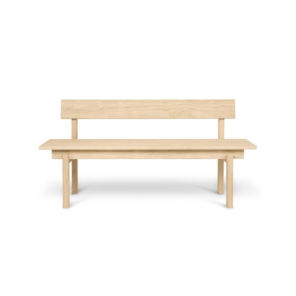 Peka OUTDOOR Bank mit Rückenlehne / L 150 cm - Kiefer Acoya-Behandlung - Ferm Living holz natur en holz