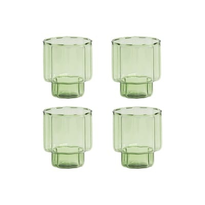 Bloom Glas / 4er-Set - & klevering grün en glas