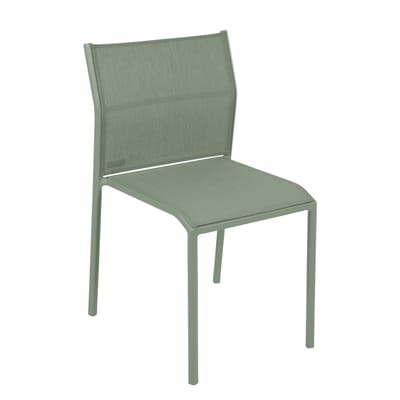 Cadiz Stapelbarer Stuhl / Textilbespannung - Fermob grün en metall/textil