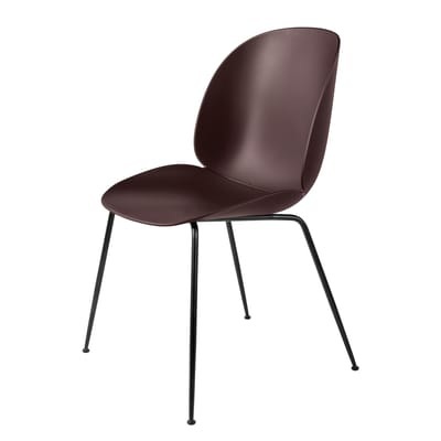 Beetle Stuhl / Gamfratesi - Stuhlbeine schwarz - Gubi rot en metall/plastikmaterial