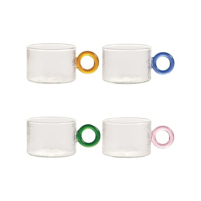 Tasse Chiquito glas bunt / 4er-Set - & klevering bunt en glas