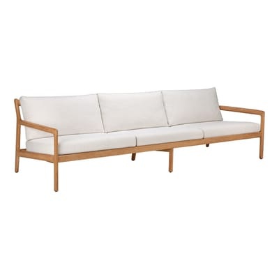 Gartensofa 4-Sitzer Jack Outdoor textil holz weiß / L 265 cm - Teakholz - Ethnicraft weiß en textil