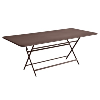 Caractère Klapptisch / 90 x 190 cm - für 8-10 Personen - Fermob orange/braun en metall