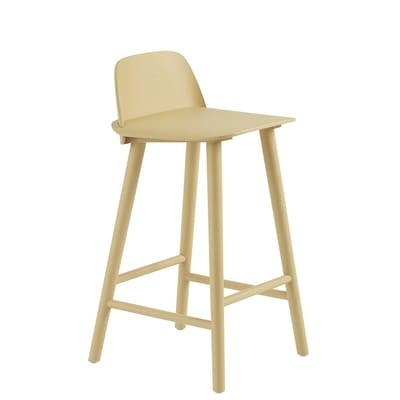 Nerd Hochstuhl / H 65 cm - Holz - Muuto gelb en holz