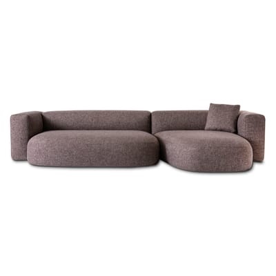 Litos Sofa / L 371 cm - Stoff - Cappellini braun en textil