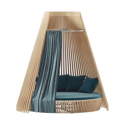 Vorhang / Für das runde Sofa Hut - Ethimo blau/grün en textil