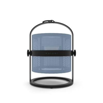La Lampe Petite LED Solarlampe / kabellos - Gestell schwarz - Maiori blau/schwarz en metall/textil