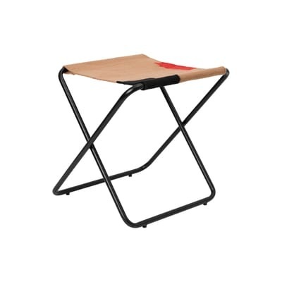 Desert Klappstuhl / Plastikflaschen-Recycling - Gestell schwarz - Ferm Living beige en textil