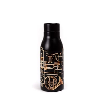 Toiletpaper - Trumpets Thermosflasche / Stahl - 0,5L - Seletti schwarz en metall
