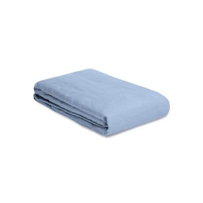 Bettbezug 140 x 200 cm / 140 x 200 cm - Leinen gewaschen - Au Printemps Paris blau en textil