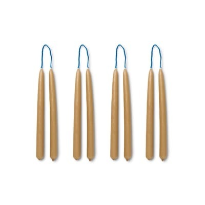 Dipped Langkerze / 8er-Set - h 15 cm - Ferm Living beige en wachs