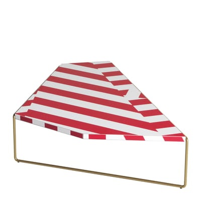 Zagazig Couchtisch / 113 x 74 cm x H 27 cm - Driade rot en metall/holz