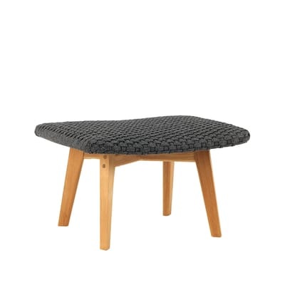 Collection Knit - repose-pied Fußstütze / Hocker - Synthetikfaden - Ethimo grau en textil/holz