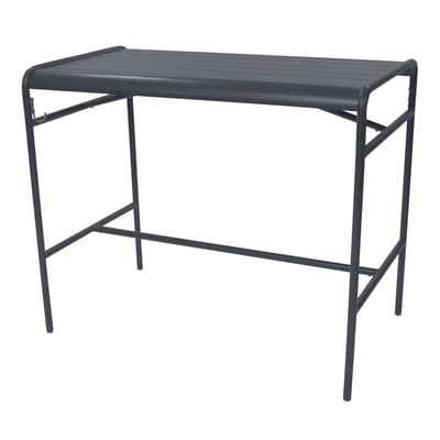 Luxembourg hoher Tisch / für 4 Personen - 126 x 73 cm - Fermob grau/schwarz en metall