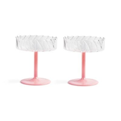 Twirl Sektgläser / 2er-Set - & klevering rosa en glas