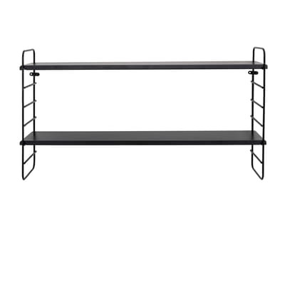 North Regal / L 65 x H 35 cm - Metall & MDF - Bloomingville schwarz en metall
