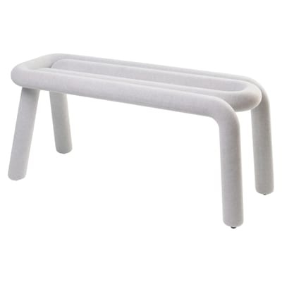 Bold Gepolsterte Bank / Stoff ? L 100 cm - Moustache grau en textil