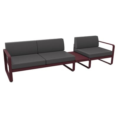 Bellevie Sofa / n° 1 B - L 275 cm - Stoff graphit - Fermob grau en metall/textil
