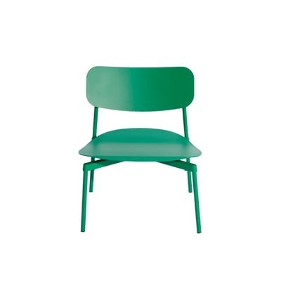 Fromme Niedrig stapelbarer Sessel / Aluminium - Petite Friture grün en metall