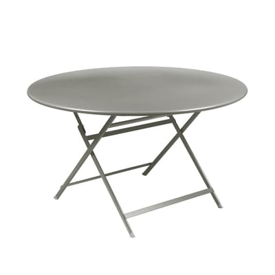 Klapptisch Caractère metall grau / Ø 128 cm / 7 Personen - Fermob grau en metall