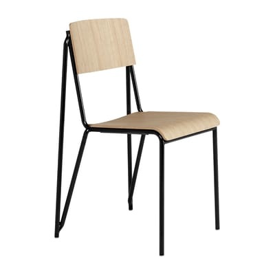 Petit standard Stapelbarer Stuhl / Stahl & Holz - Hay holz natur en holz