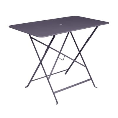 Bistro Klapptisch / 97 x 57 cm - für 4 Personen - mit Sonnenschirmloch - Fermob violett en metall