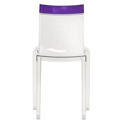 Hi Cut Stapelbarer Stuhl Gestell kristallklar - Kartell violett/transparent en plastikmaterial