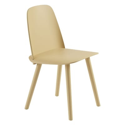 Nerd Stuhl / Holz - Muuto gelb en holz
