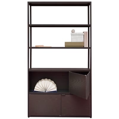 New Order Bücherregal / L 100 x H 180 cm - Hay schwarz en metall/holz