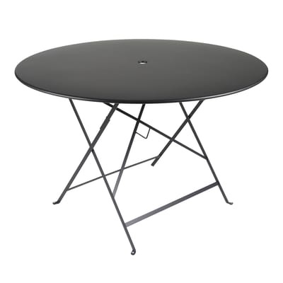 Bistro Klapptisch / Ø 117 cm - 6/8 personnes - Trou parasol - Fermob schwarz en metall