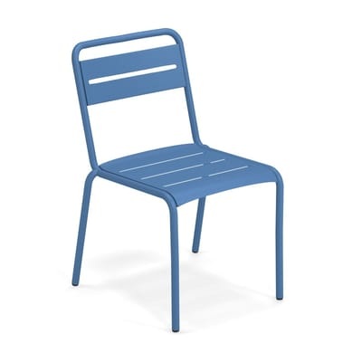 Star Stapelbarer Stuhl / Aluminium - Emu blau en metall