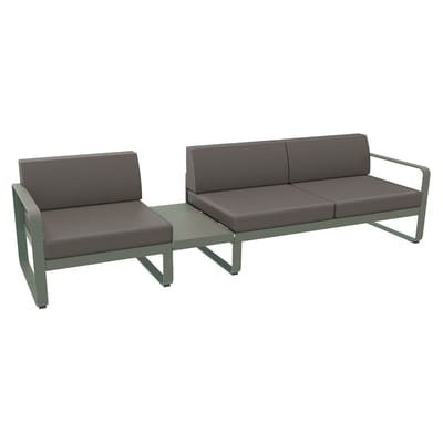 Bellevie Sofa / n° 1 A - L 275 cm - Stoff taupe-grau - Fermob beige en metall/textil