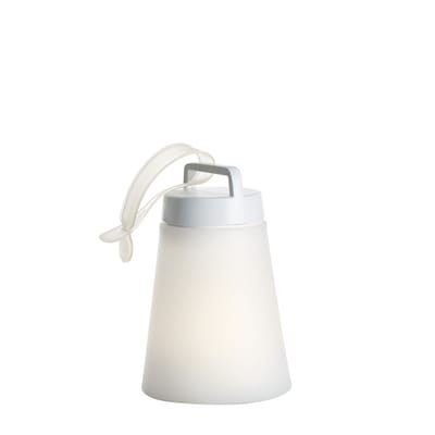 Sasha Mini Lampe ohne Kabel / LED - H 24,5 cm - Carpyen weiß en plastikmaterial