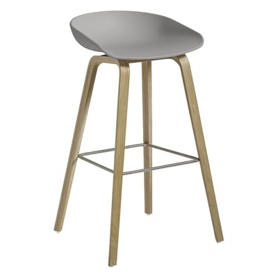 Barhocker About a stool AAS 32 HIGH plastikmaterial grau / H 75 cm - Recycelt - Hay grau en plastikmaterial