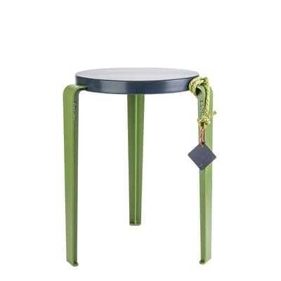 Lou Stappelbarer Hocker By Romain Costa / Limitierte Auflage Weihnachten 2020 - TIPTOE blau en metall