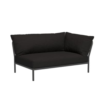 Level 2 Sofa / Weiche Rückenlehne - Eckmodul rechts - L 139 x T 92,5 cm - Houe grau en textil
