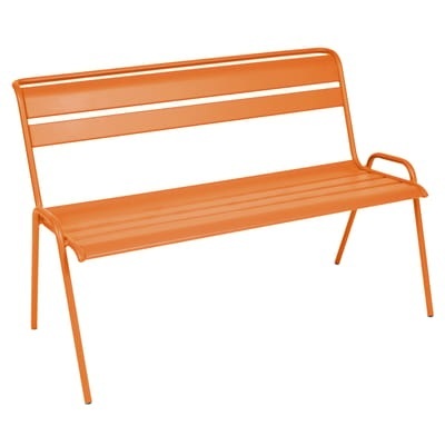 Monceau Bank mit Rückenlehne / 2- bis 3-Sitzer - L 116 cm - Fermob orange en metall
