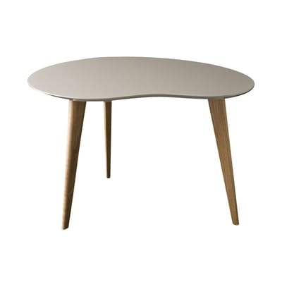 Couchtisch Lalinde Small grau holz natur Nierentisch / L 63cm / Tischbeine aus Holz - Sentou Edition grau en holz