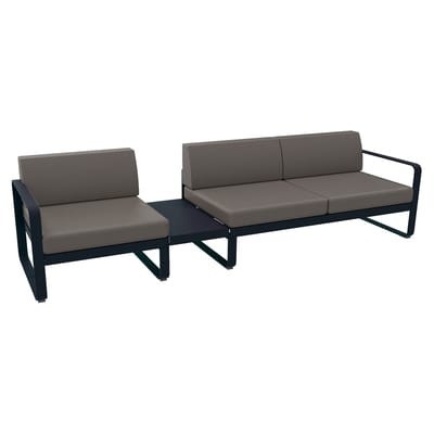 Bellevie Sofa / n° 1 A - L 275 cm - Stoff taupe-grau - Fermob beige en metall/textil