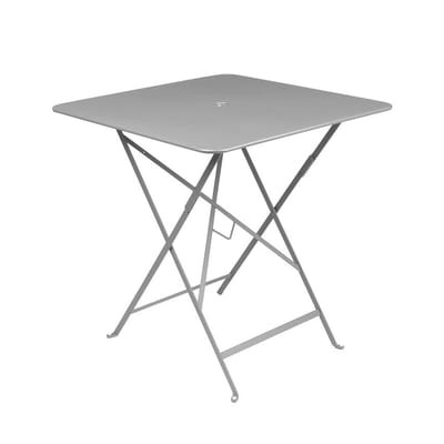 Bistro Klapptisch 71 x 71 cm - Klapptisch - Mit Loch für Sonnenschirm - Fermob grau/silber/metall en metall